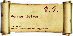 Verner István névjegykártya