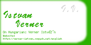 istvan verner business card